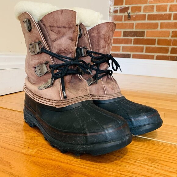 Sorel Big Horn Vintage Kaufman Canada VNC Men's Size 9 Lined Hard Weather Boots - Picture 3 of 14